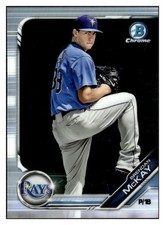 Brendan McKay 2019 Bowman Chrome Prospect Rookie RC #BCP-105 Tampa Bay Rays