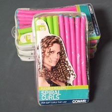 4 Four 18 Pieces Each Conair Spiral Flexible Rollers Lot- 72 Rollers Total