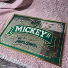 Vintage Green Hornet Mickeys The Mean Green Malt Liquor Glass Beer Sign Mirror