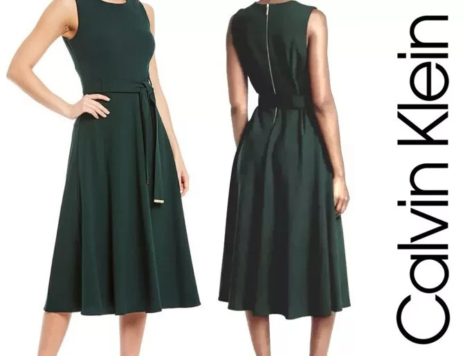 chinese dress ladies Calvin Klein Women's A-Line Midi Print Scuba Dress, Watermelon at Amazon  Women's Clothing store