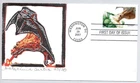 #4155 POLLINATION, BAT & SAGUARO CACTUS FLOWER, CURTIS BLOCK PRINT ARTWORK FDC