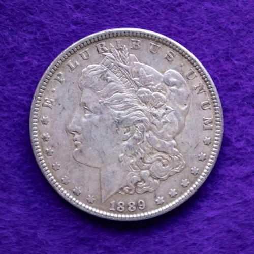 1889 P Morgan Silver Dollar 90% Silver VF Very Fine Nice Coin Year