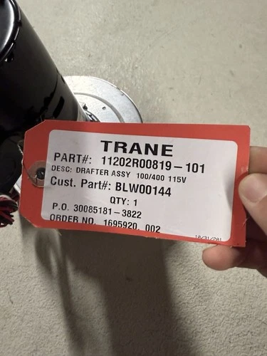 Trane BLW00144 RPL PWR VENT ASSY New-Old Stock