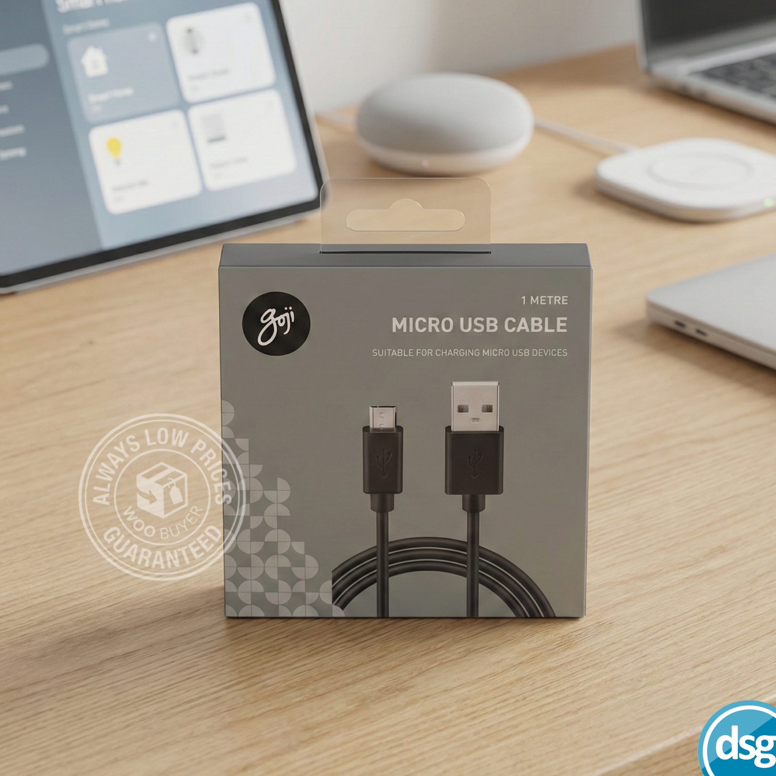 Goji Micro USB Charge & Data Sync Cable Lead Charger / 1m Black