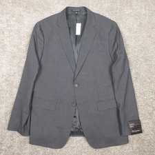 Banana Republic Jacket Mens 44 R Gray Plaid Slim Fit Suit Stretch Performance