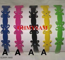 CLOSEOUT 4 NEW SOLID COLOR PLASTIC HARD HEADBAND / COMB /CLEAR STONE FLOWER LACE