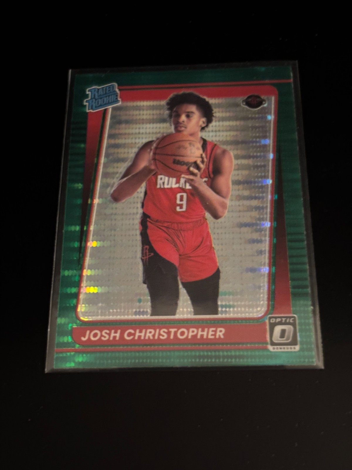 Josh Christopher 2021-22 Donruss Optic Green Pulsar Prizm RC Rockets 200