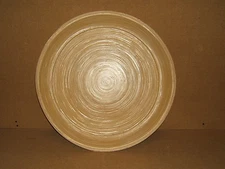 Designer Circular Wall Décor 24in x 24in x 3in Beige/Tan Modern Resin Wood