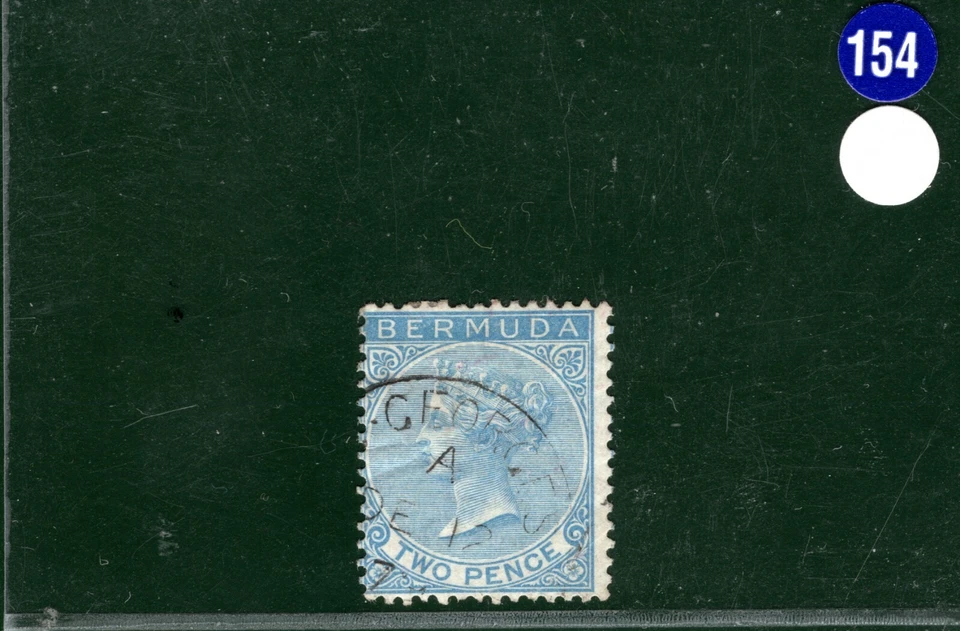 BERMUDA QV Classic Stamp SG.3 2d Dull Blue Super 1872 CDS Used Cat £45+ BLUE154 - Image 3 of 4