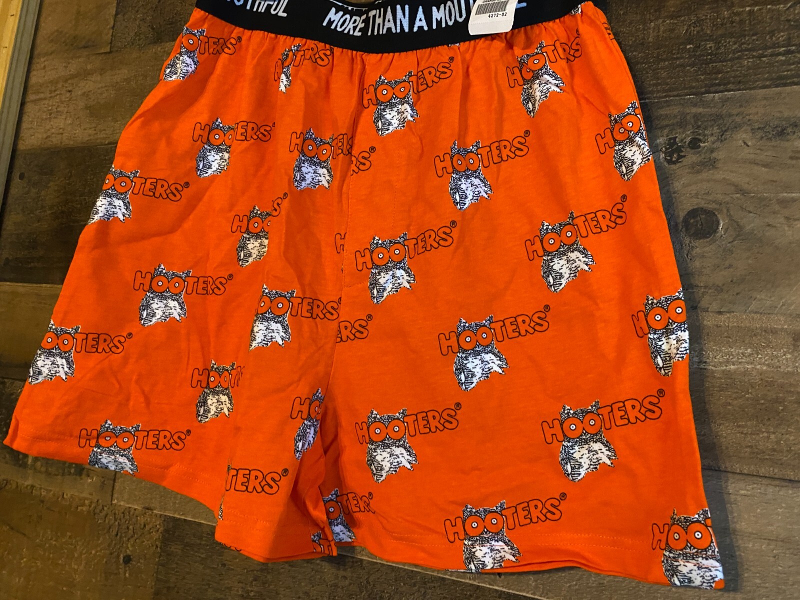 Hooters Boxer Shorts More Than A Mouthful NEW Authentic Owl Mens XS