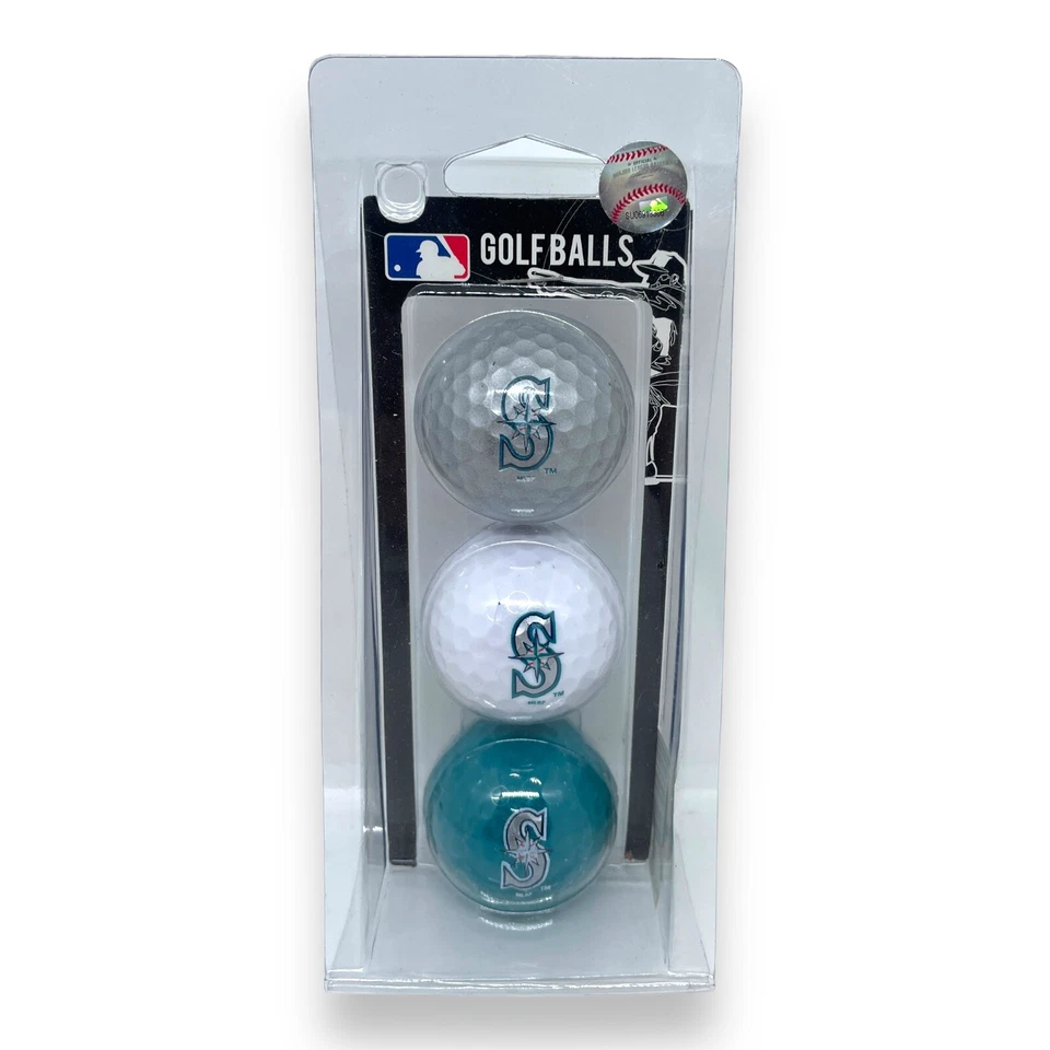 Seattle Mariners MLB Golf Balls 3-Pack NEW Officially Licensed - Image 2 of 3
