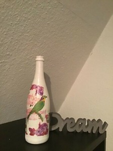 Shabby Chic Deko Flaschenlicht Kerzenhalter Terrasse Geschenk Vogel Ebay