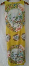 Stunning beautiful Silk Ankle long dress yellow bird floral size 10 wedding dres
