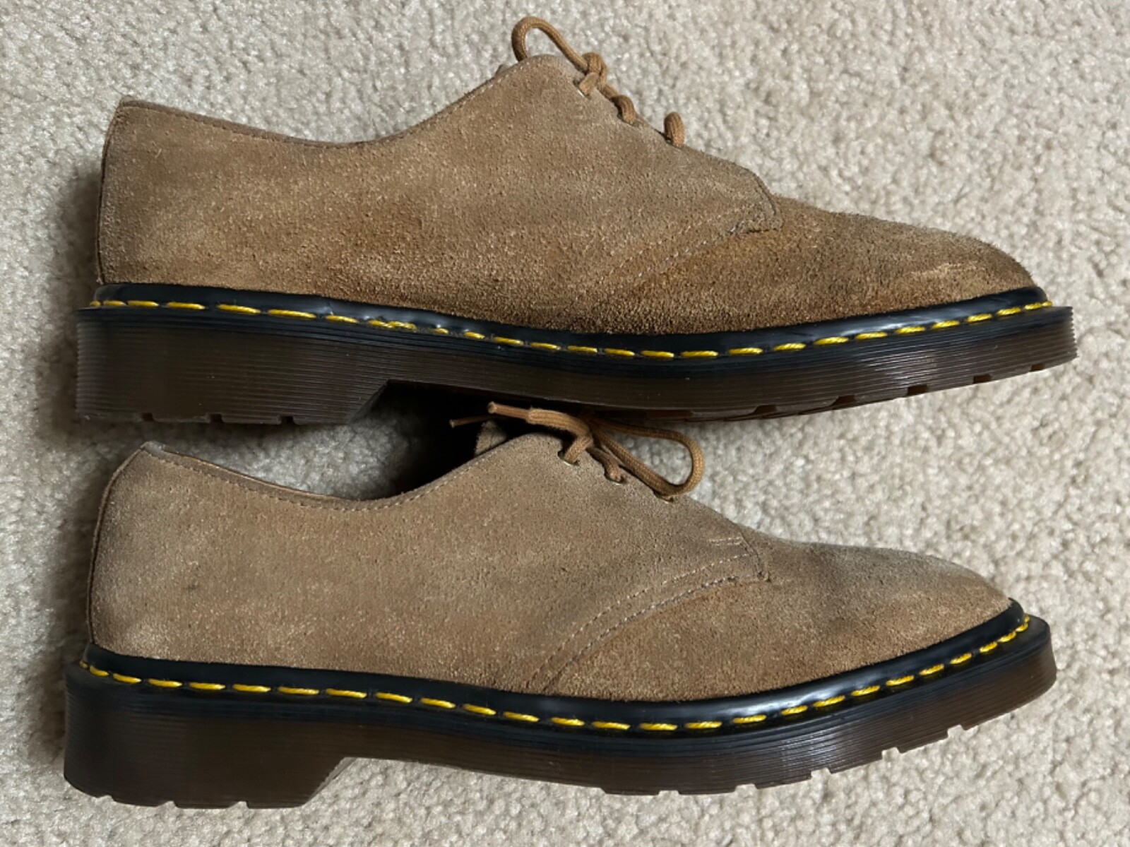 SAOLA Dr Martens Made In England C.F. Scarpe Oxford Stead in pelle marrone 1461 US taglia 9 da uomo