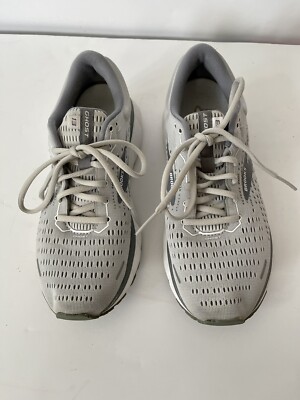 Brooks Womens Ghost 13 Gray Running Shoes Size 10