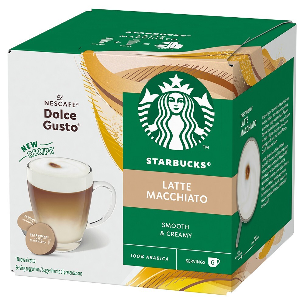 Nescafe Dolce Gusto Starbucks Coffee Pods 6x Boxes / 72 Caps