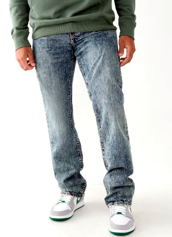 True Religion $299 Mens Ricky Relaxed Straight Super T Jeans