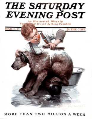 Vintage Saturday Evening Post March 6, 1915 Cover Poster Print 17x12