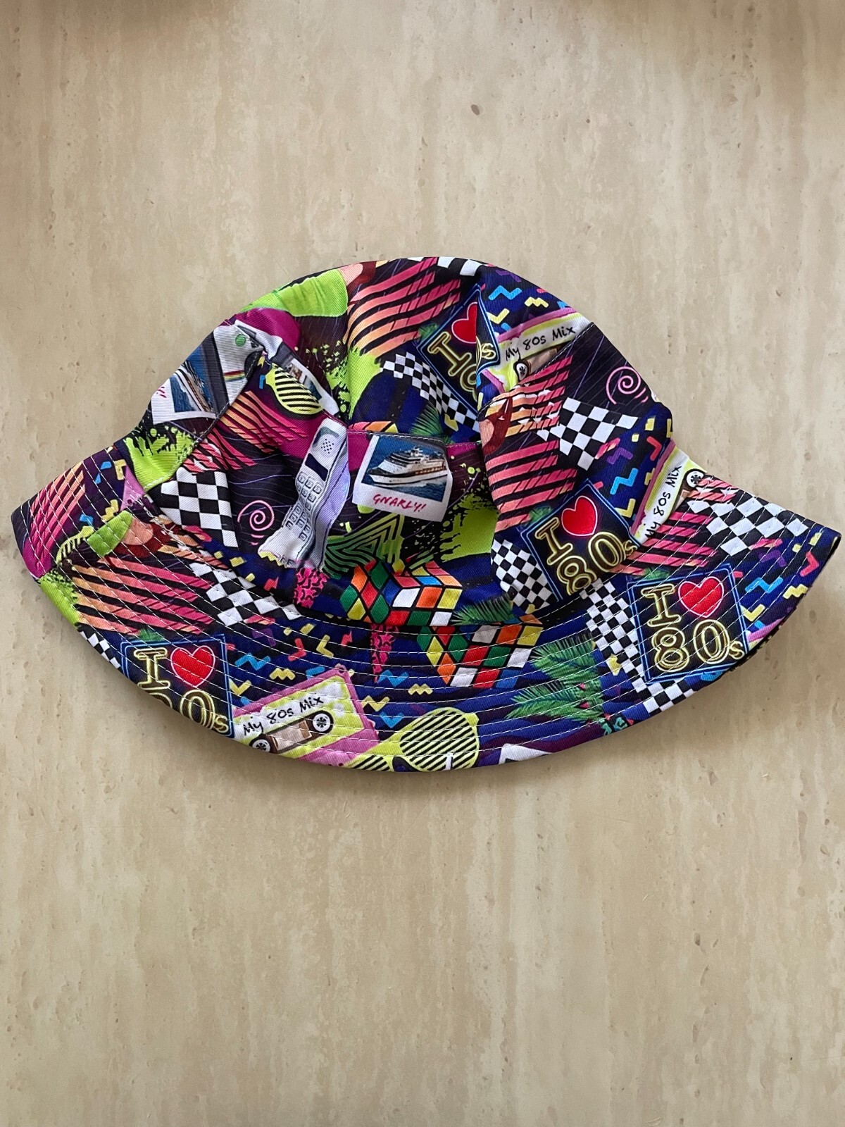 80s retro style bucket hat for men and women-image