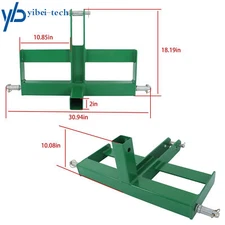 3 Point 2" Receiver Hitch Drawbar Tractor For CAT 1 W/Suitcase Weight Brackets