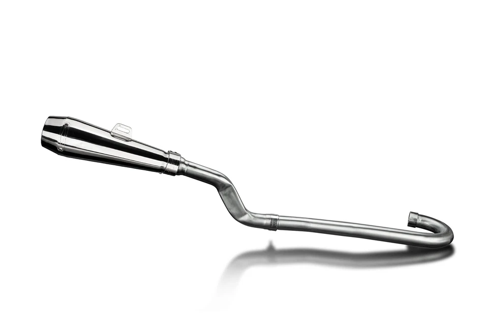 Silenciador de cono inverso sistema de escape completo de acero inoxidable Yamaha XT500 TT500 1977-1989 Foto 2 de 4