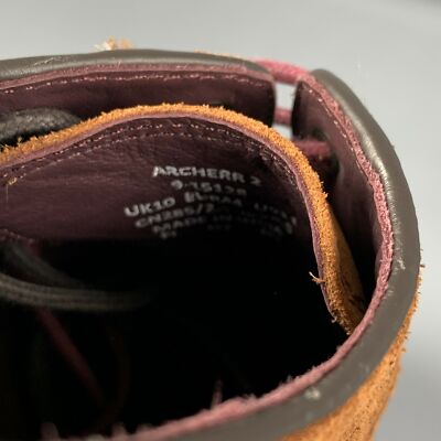 TED BAKER Size 11 Brown Perforated Leather Wingtip Lace Up  display picture 2