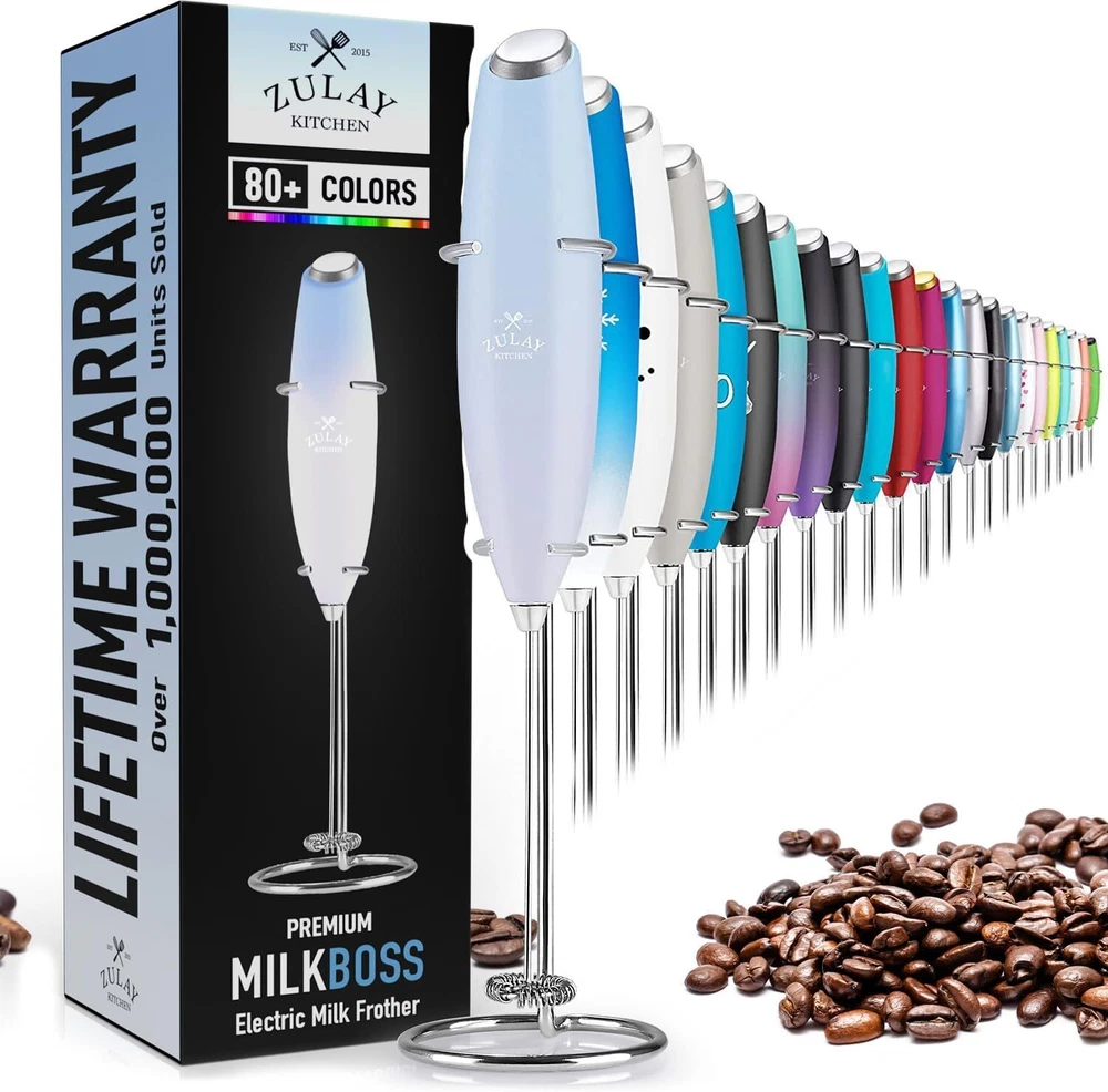 Milk Frother Handheld Foam Maker Whisk Drink Coffee Mixer Milk Mixer Mini Foamer