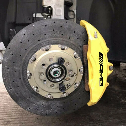 6x AMG Vehicle Brake Caliper Heat Resistant Decal Stickers For Race Sports Car - Image 4 of 4