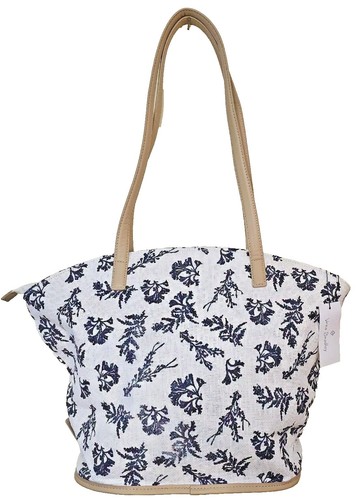 Vera Bradley Sling Backpack Bag Straw Natural Sea Life Blue  display picture 2