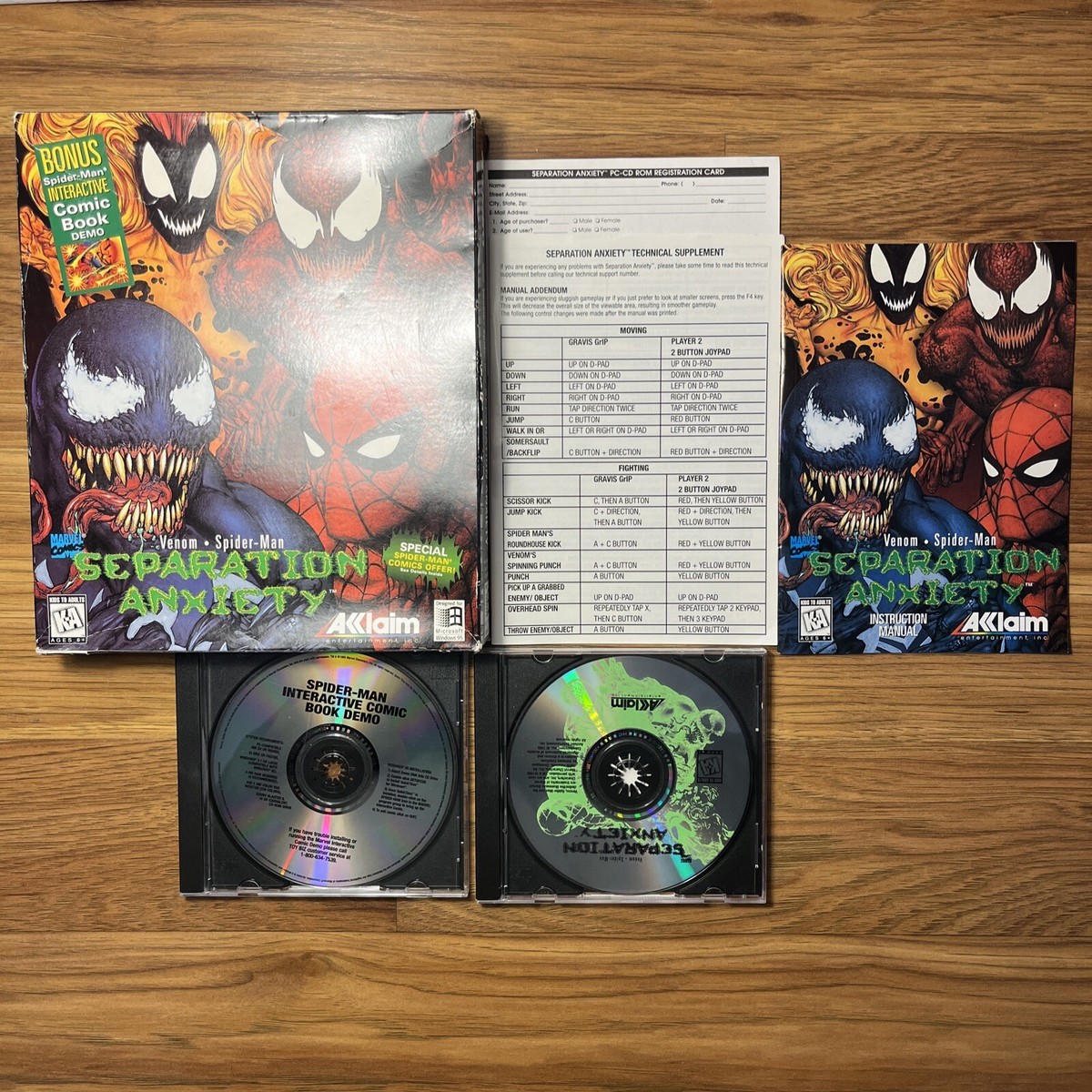 Venom & Spider-Man: Separation Anxiety (PC, 1995) Big Box Complete