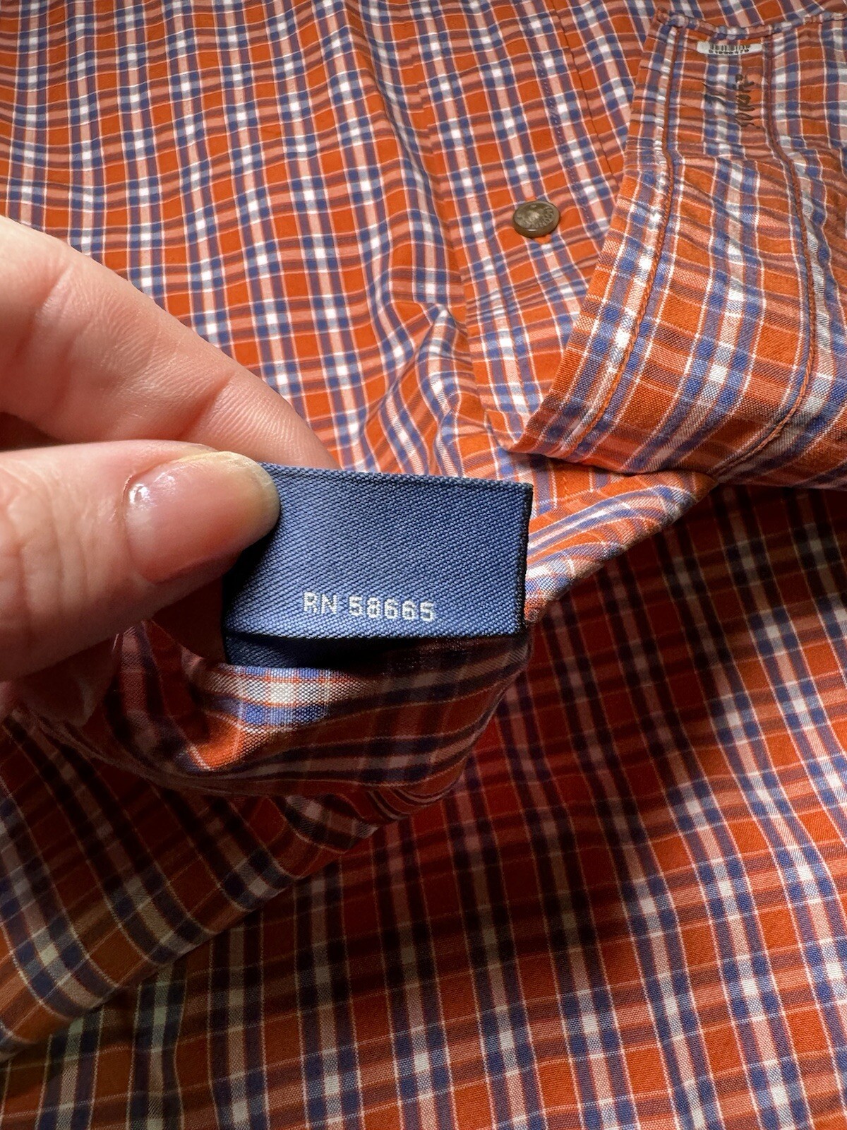 Facconable Menms Button Down Shirt Size Large Ora… - image 8