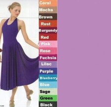 Halter Lyrical Dress LILAC Child Large Dance Costume Ballet Dress New