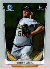2014 Bowman Chrome #BCP79 Bobby Wahl Oakland Athletics Baseball Card
