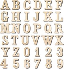 306 Pieces 1-1/4 Inch1.25" Small Unfinished Wooden Letters and Wooden Numbers...