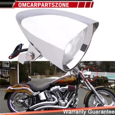 4.5" Chrome Bullet Headlight For Harley Sportster Dyna FXR FXST Chopper Bobber