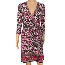 Max Studio Long Sleeve Faux Wrap stretch Dress Size XS