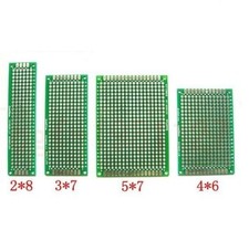 4Pcs Double-Side Prototype PCB Board, 2x8 3x7 5x7 4x6 cm, Each 1Pcs
