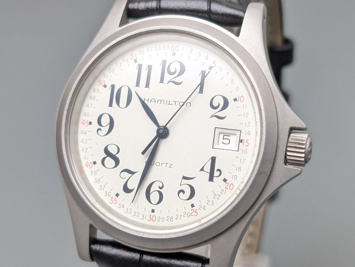 HAMILTON Khaki 9821 lancaster Railroad Dial Quartz Men's Watch