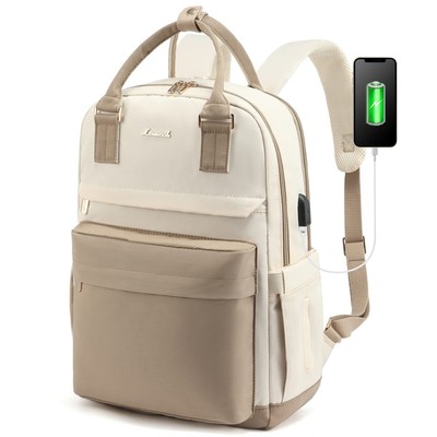 LOVEVOOK Rucksack Damen, 15,6 Zoll Laptop Schulrucksack Mädchen Teenager mit