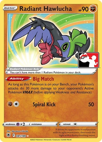 Radiant Hawlucha 081/189 Prize Pack Series Cards