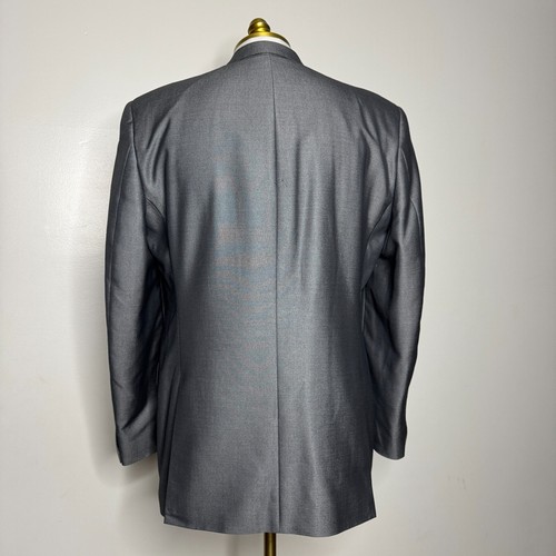 Sean John Men's 42L Gray Shiny Three-Piece Suit 33W Pants Solid - Picture 4 of 15