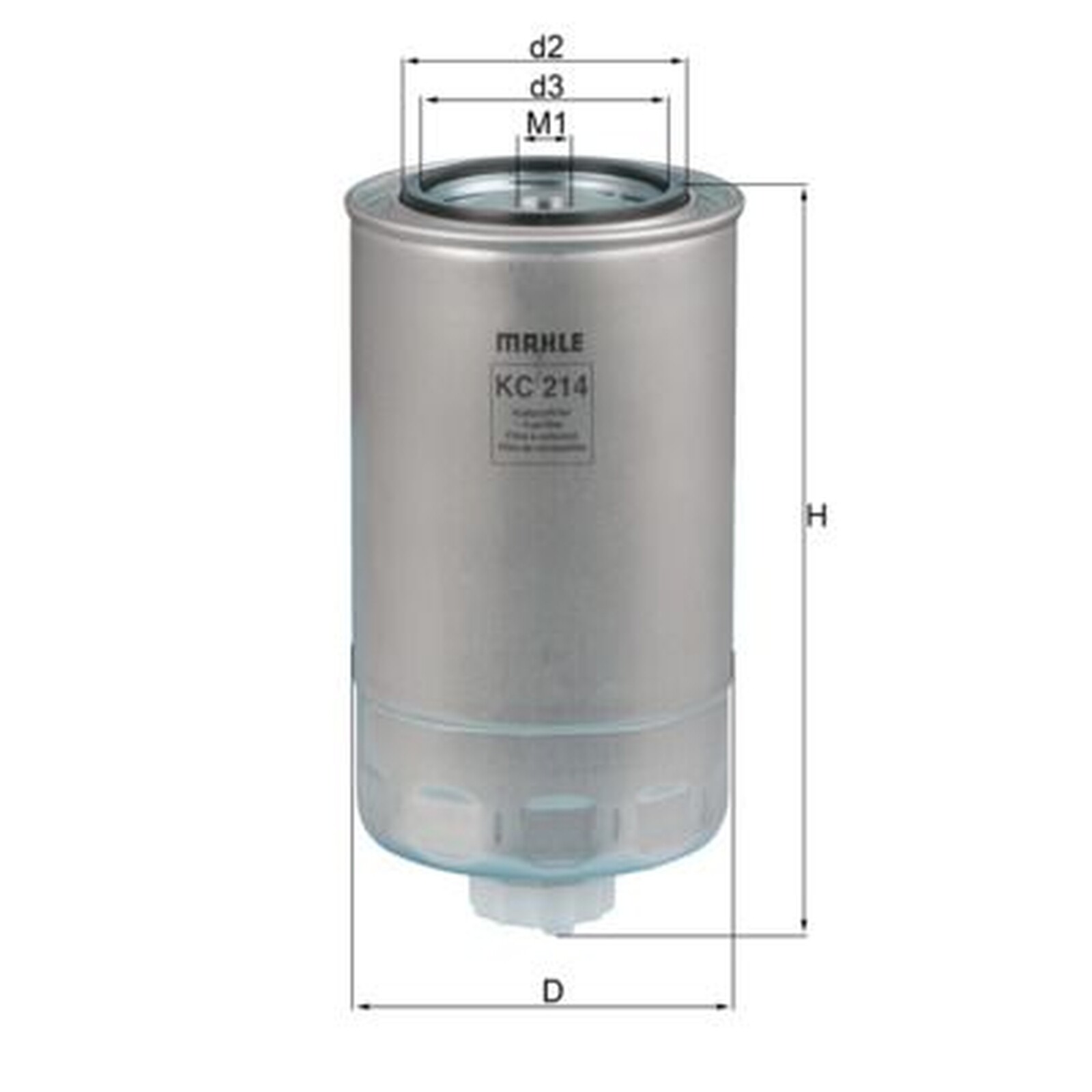 Mahle Fuel Filter KC214 - Fits Iveco Stralis - Genuine Part