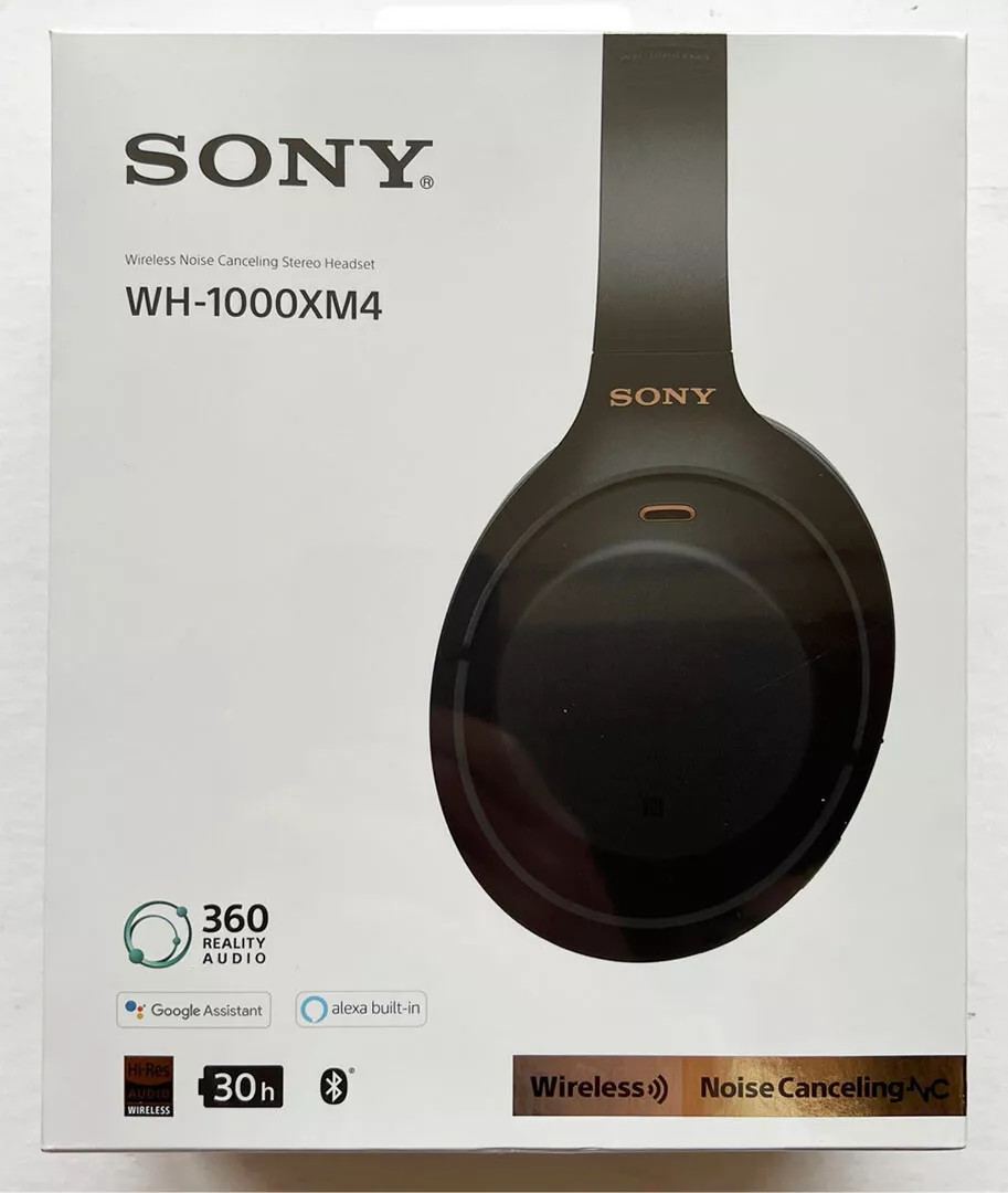 GENUINE Sony WH-1000XM4 Wireless HD Noise Cancelling Over Ear Headphones  Black