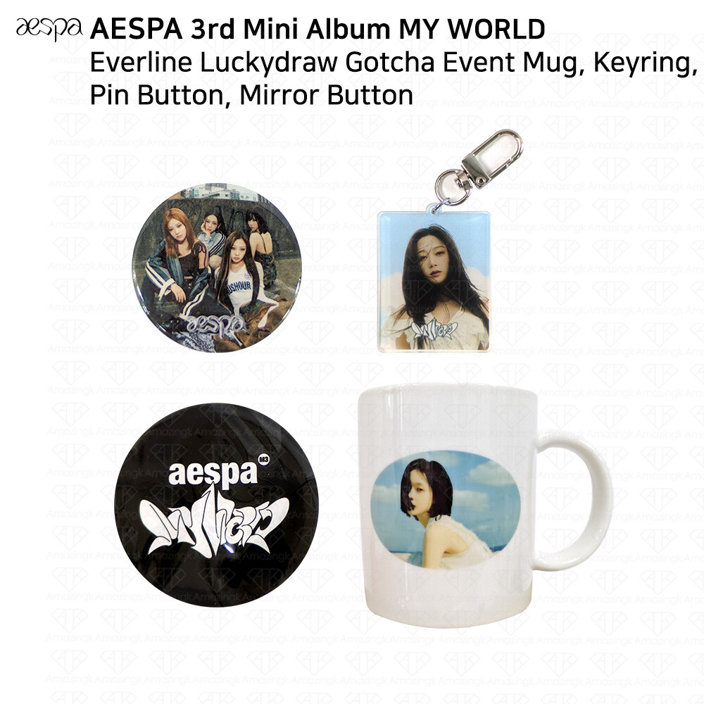Aespa 3rd Mini Album MY WORLD Lucky Draw Gotcha Event Everline Pin