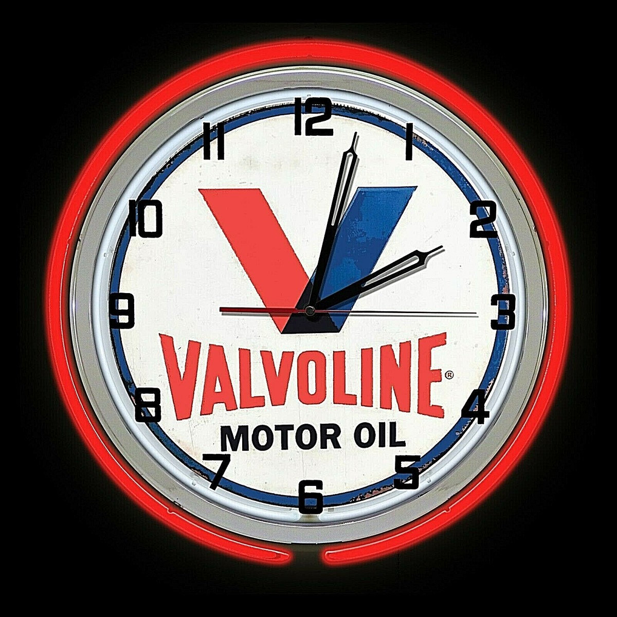 専用【Valvoline バルボリンオイル】ヴィンテージネオン時計付看板 19