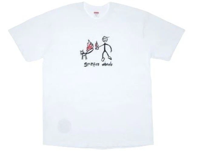 Supreme Spitfire Cat Tee SS18 White L NWT