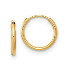 Real 14kt Yellow Gold Madi K Endless Hoop Earrings