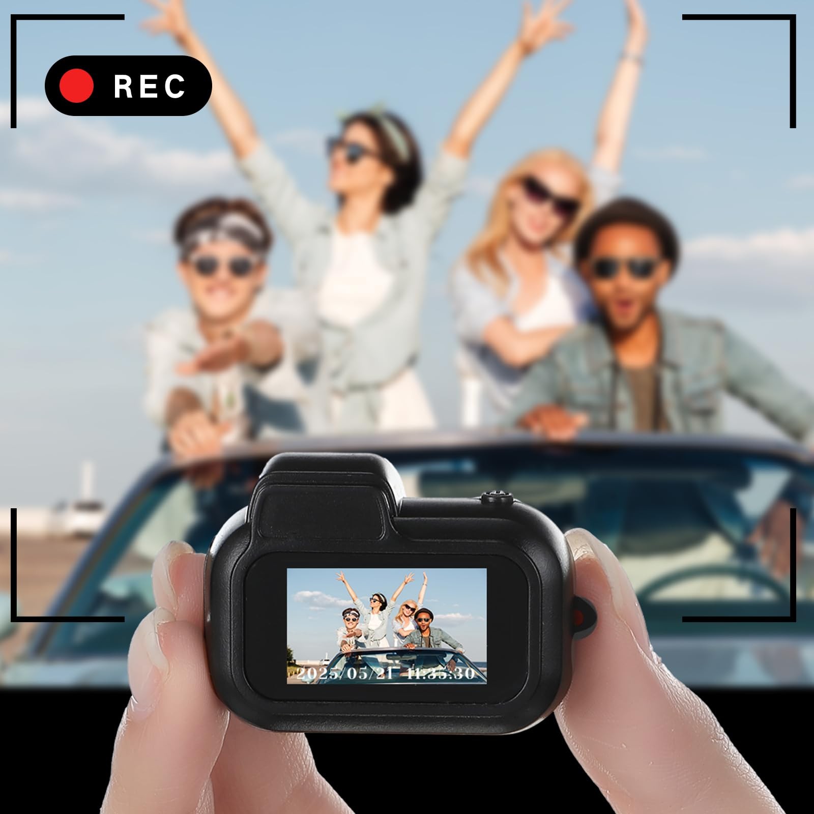 Relaxweex 16GB Mini Keychain Camera Easter Egg Hunt Stuffers with Pink Charm ...