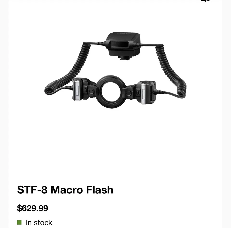 Olympus Macro Flash STF-8 Accessory for Digital SLR Camera Twin Flash Black F/S - Image 4 of 4