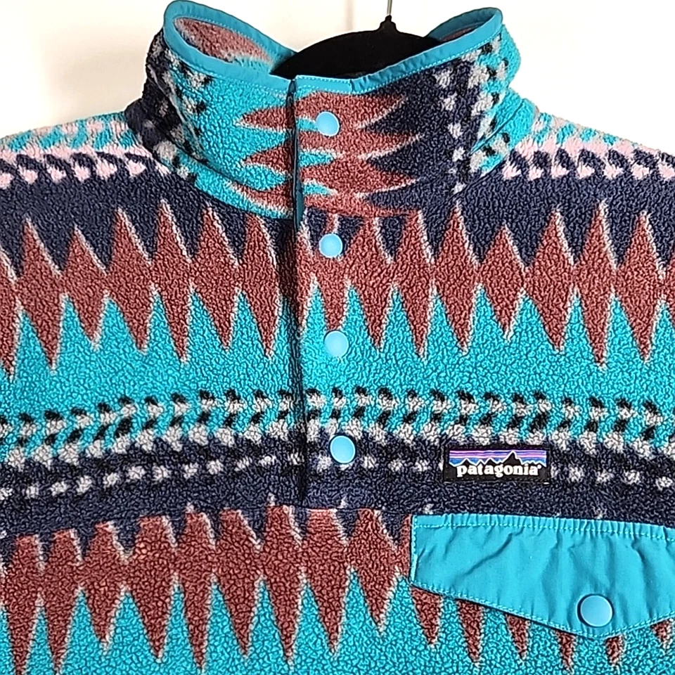 Patagonia Synchilla Snap-T Fleece Pullover Jacket Men S Laughing Waters Aztec - Image 4 of 4